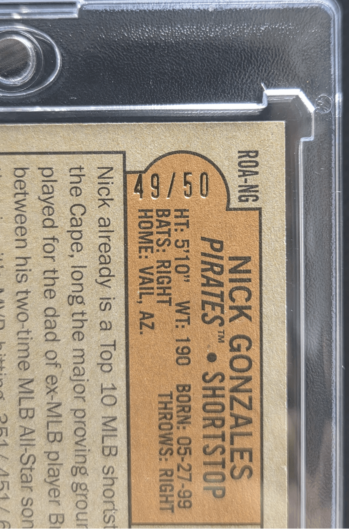 2021 Topps Heritage Minor League Edition Nick Gonzales Black Autograph #'d /50