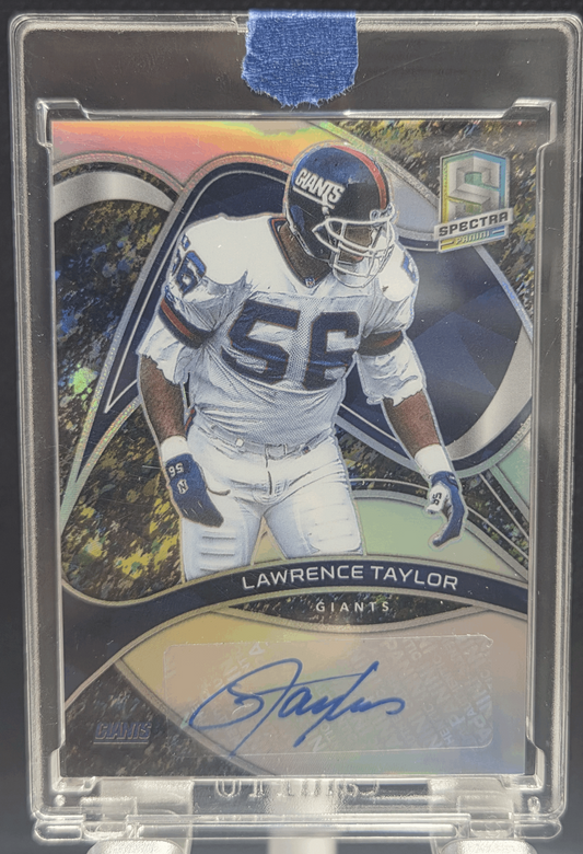 2022 Panini Spectra Football Signatures Lawrence Taylor #SIG-LTA Neon Splatter #'d /8