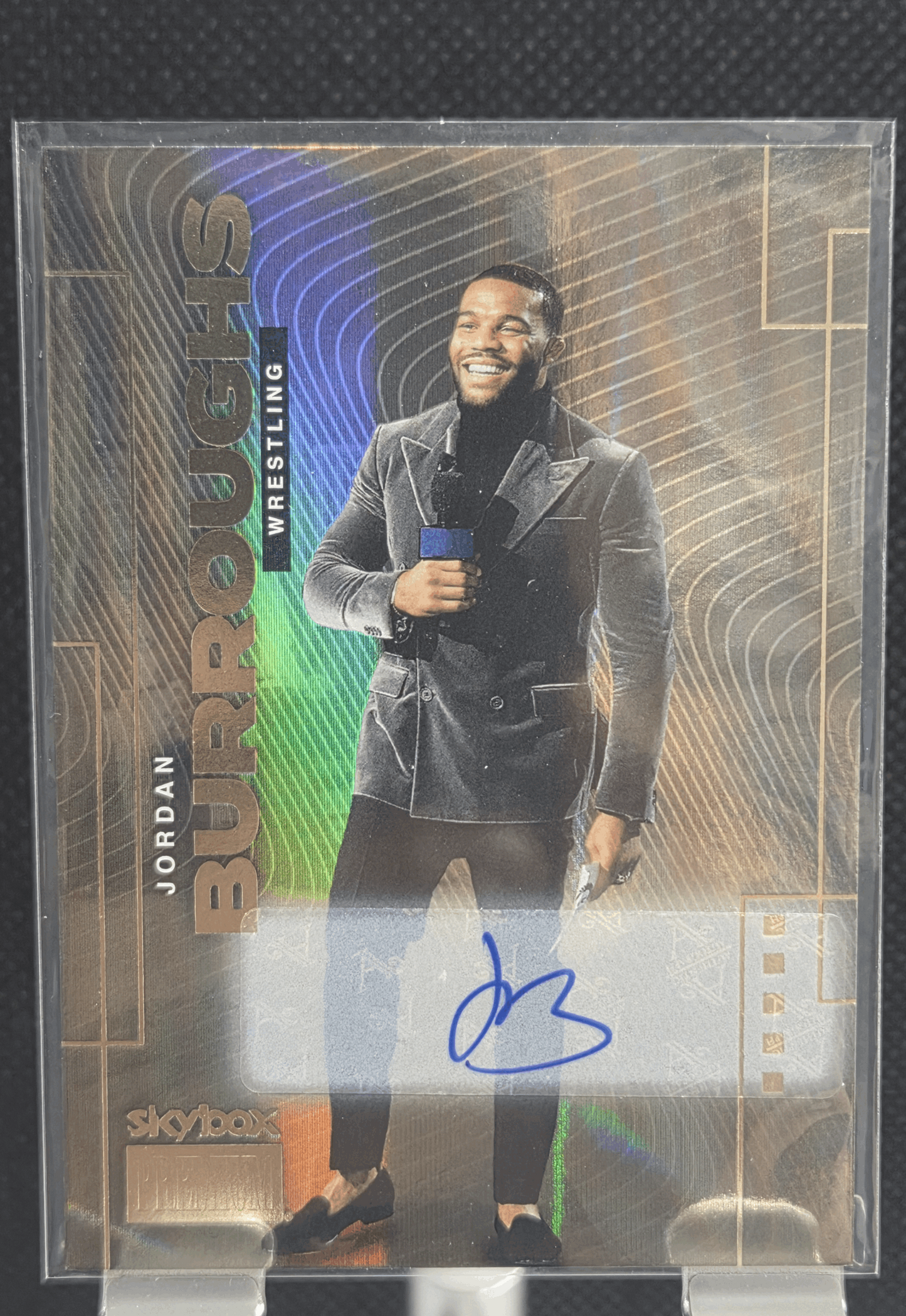 2024 Skybox Metal Universe Champions Jordan Burroughs Premium Gold Autograph Card